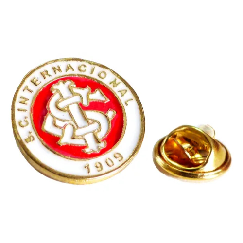 Boton/pin/broche Internacional Porto Alegre  Escudo Em Metal - Oficial