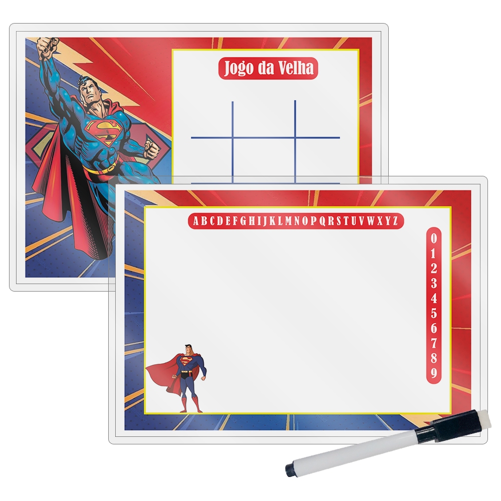Kit 25 Lousa Magica Lembrancinhas Para Aniversario Envio imediato No Tema Super Man