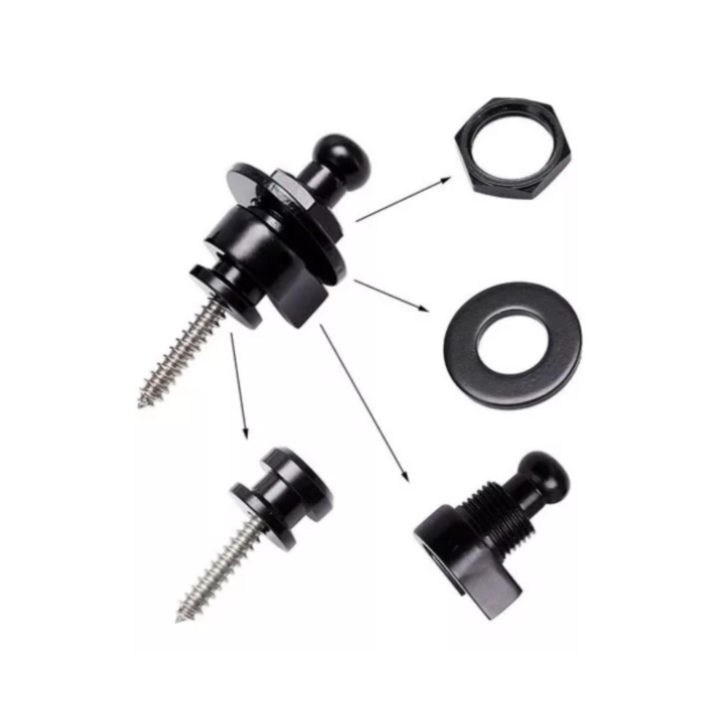 Strap Lock 2 unidades Trava Correia para Guitarra Baixo Violão nas cores Cromado Dourado Preto em Oferta na Shopee