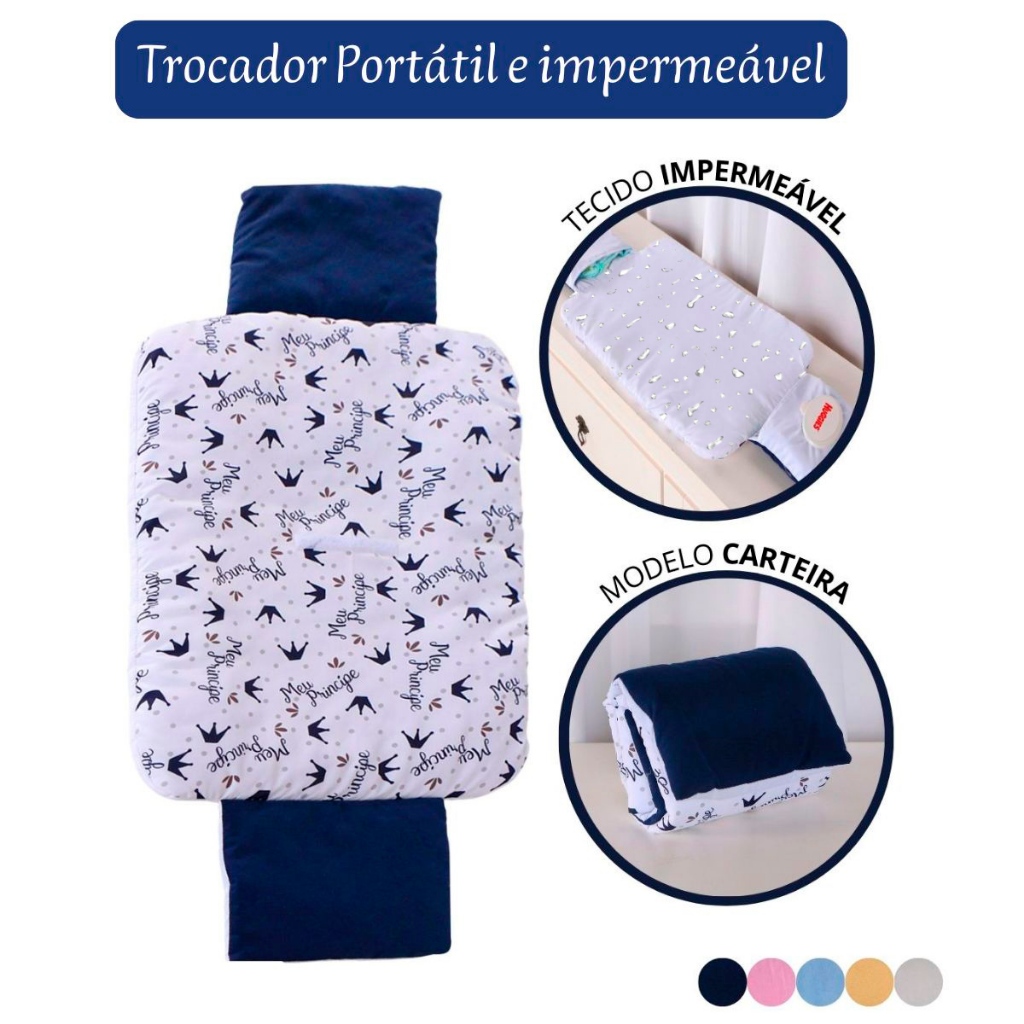 Trocador De Fralda Portátil Impermeável Dobrável Lindas Estampas