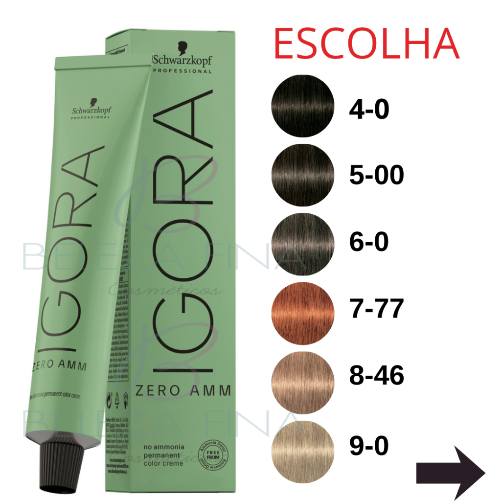 Tintura/ Coloração Igora Zero Amônia 60g - substituta da Essensity - Escolha a sua cor