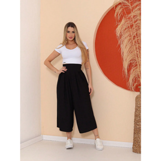 Calça Capri Pantacourt em Malha Viscolycra Estilo e Conforto 2068 em Oferta na Shopee