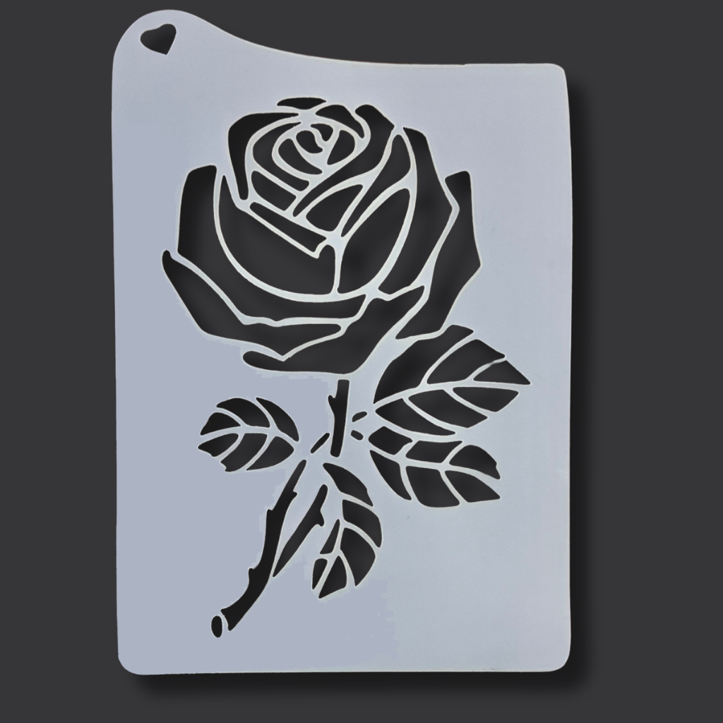Stencil Flor Rosa Molde Vazado para Pintura Tecido Parede Artesanato Mdf Madeira Pano flores jardim