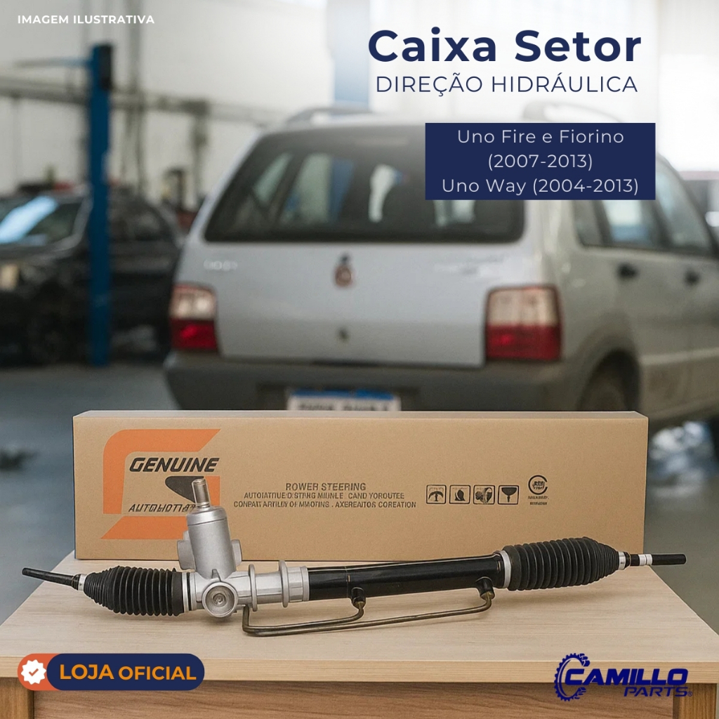 Caixa Setor Direção Hidráulica Fiat Uno Fire e Fiorino 2007 A 2013 em Oferta na Shopee