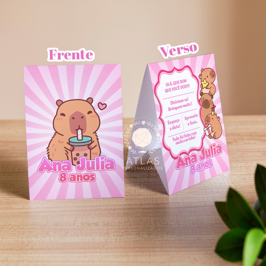 Kit Plaquinhas de agradecimento - Centro de mesa (Capivara - Capybara - Coconut Doggy) em Oferta na Shopee