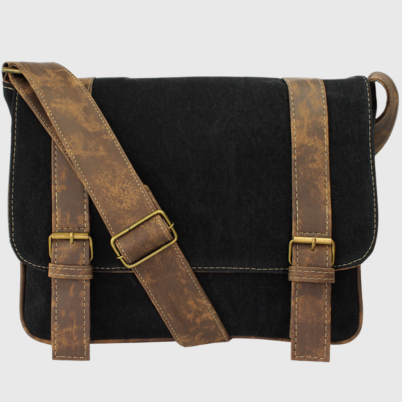 MINI Pasta Carteiro Com Estilo Vintage Bolsa Transversal de Lona