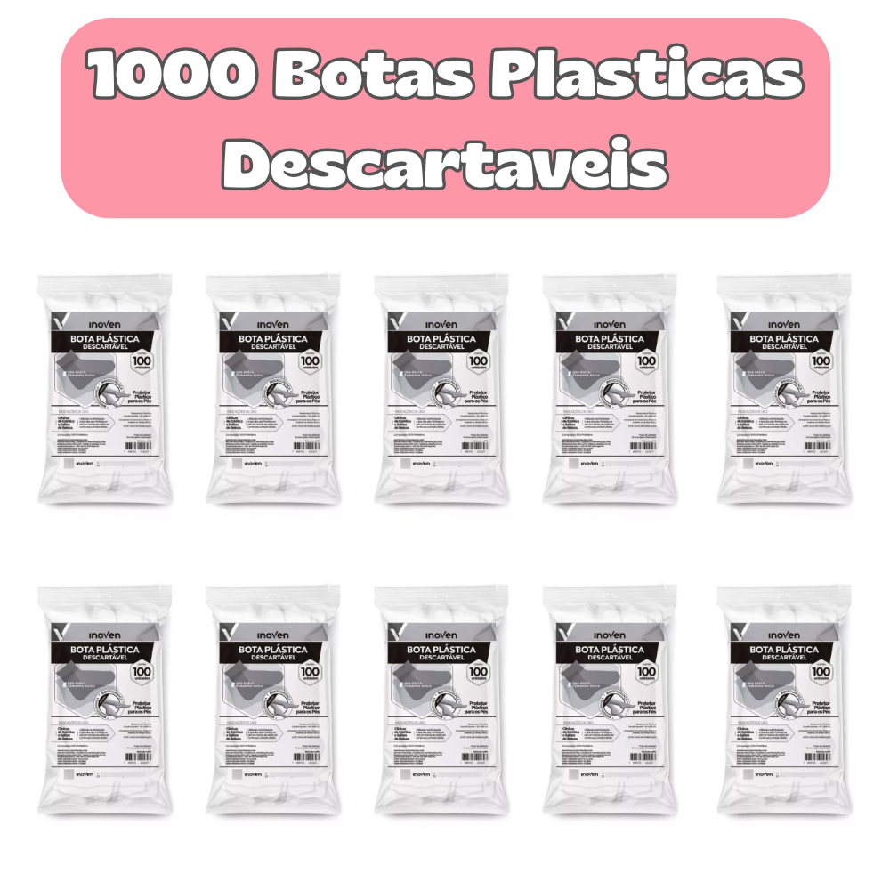 Kit Botas Plásticas Descartáveis