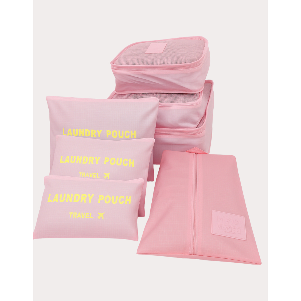 Kit 7 Pecas Bolsa Organizadoras Para Mala Roupas Bagagem Viagem