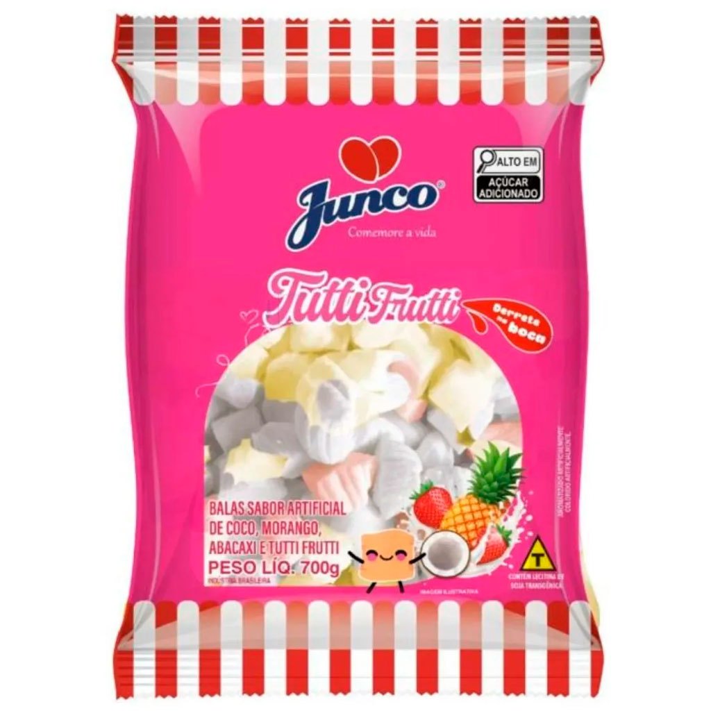 Bala Coco Tutti Fruti 700g - Junco