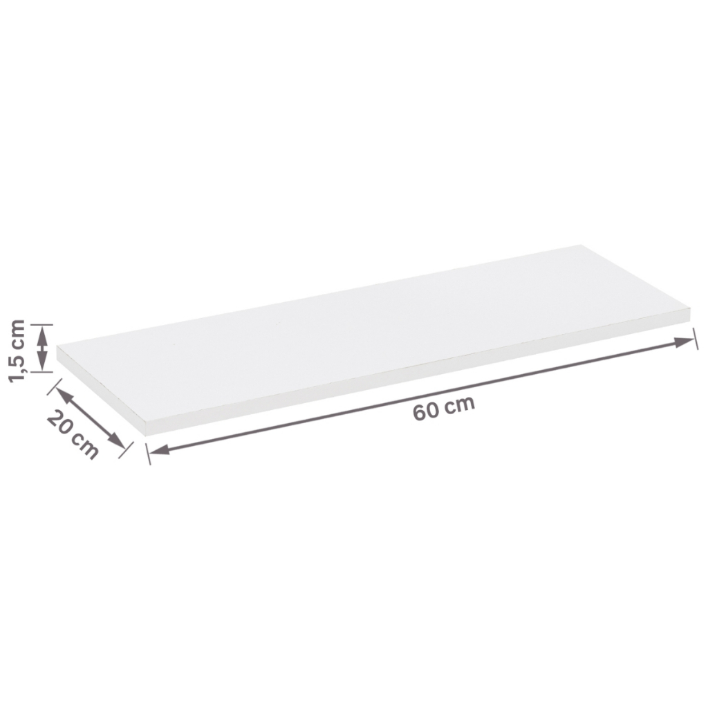 Kit 3x Prateleira de Madeira Com Suporte Invisivel Reta 20x60cm 10x60cm 10x40cm 15mm Espessura