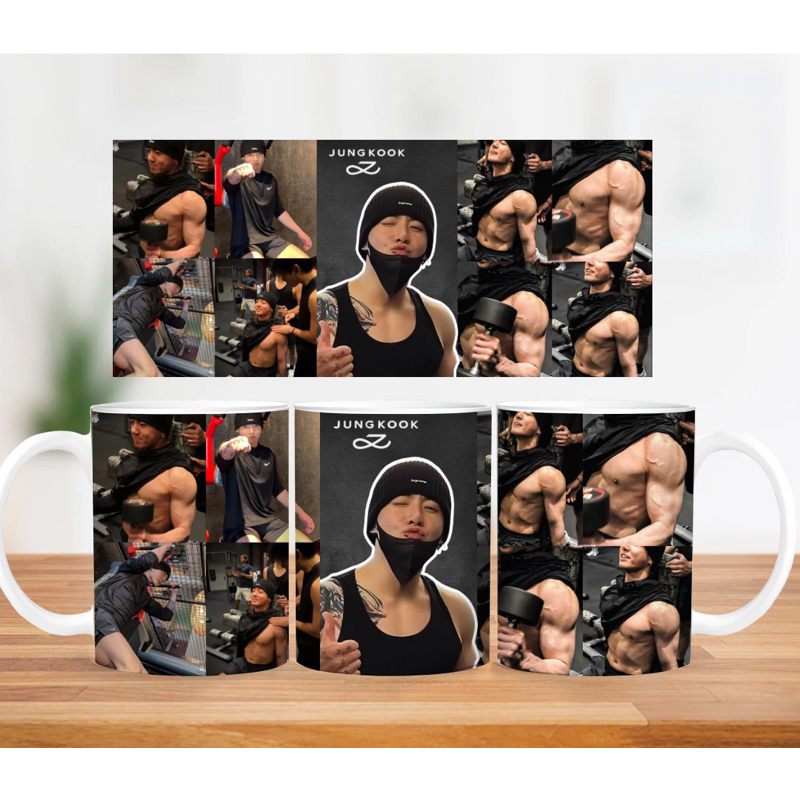 Caneca Personalizada Jungkook BTS | Estilo Academia | K-Pop Army em Oferta na Shopee
