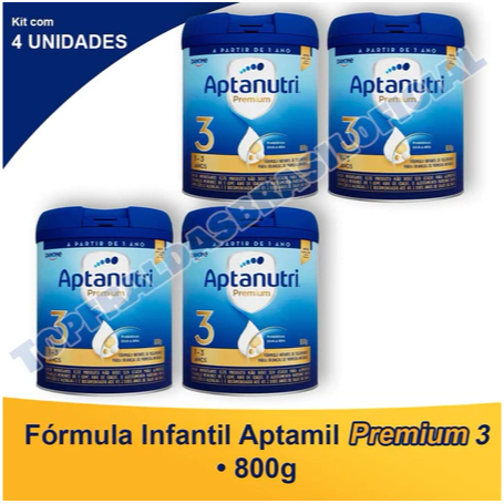 Kit 4 Latas Aptanutri Premium N°3 1-3 Anos 800g cada