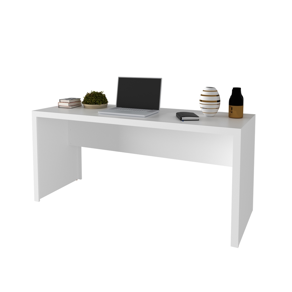 Mesa Escrivaninha para Escritório Home Office 163cm Branco ME4109 - Tecnomobili