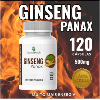 Ginseng Panax 120 Caps Puro Legítimo 100% Natural 500mg em Oferta na Shopee
