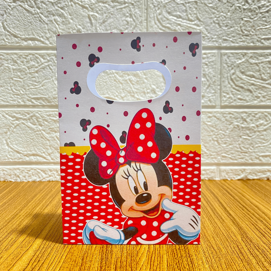 PEGUE E MONTE MINI SACOLINHA PERSONALIZADA para Festas Aniversários Lembrançinhas MINNIE VERMELHA-ENVIO IMEDIATO!