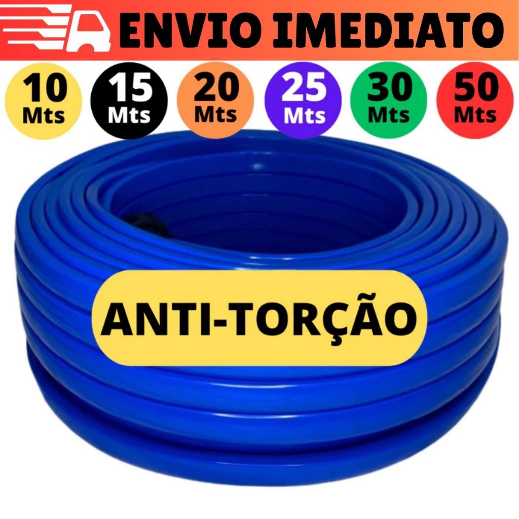 Mangueira De Jardim Anti-Torção Chata Resistente Anti-Dobra Antitorção Forte Não Dobra