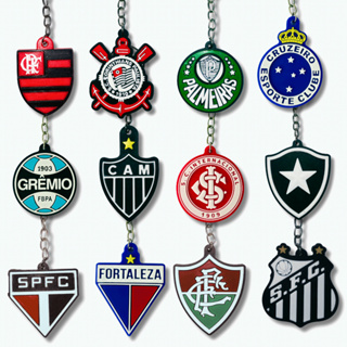 Chaveiros de Times de Futebol Emborrachados Brasileirão Copa do Brasil Presente Carro Chaves em Oferta na Shopee