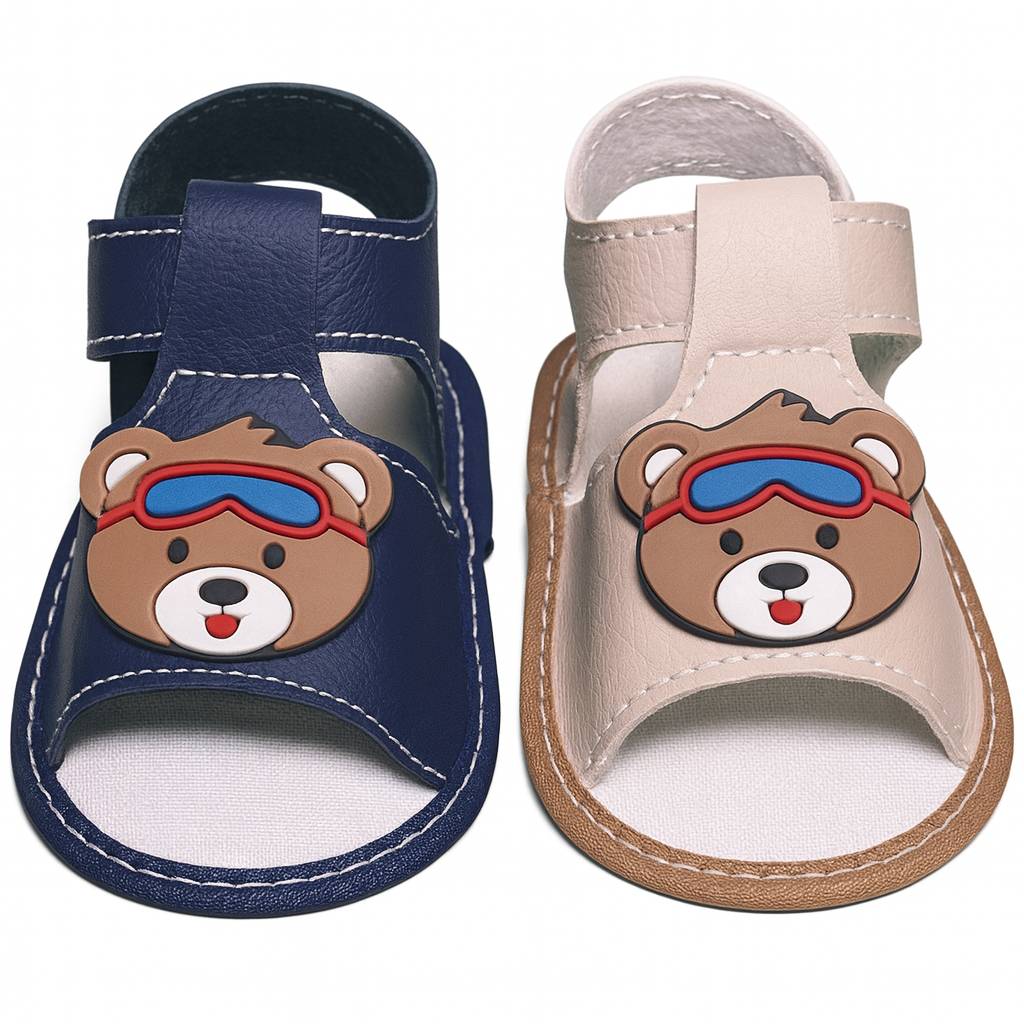 Kit 2 Pares Sandálias Masculinas Urso Para Bebê Menino e Reborn em Oferta na Shopee