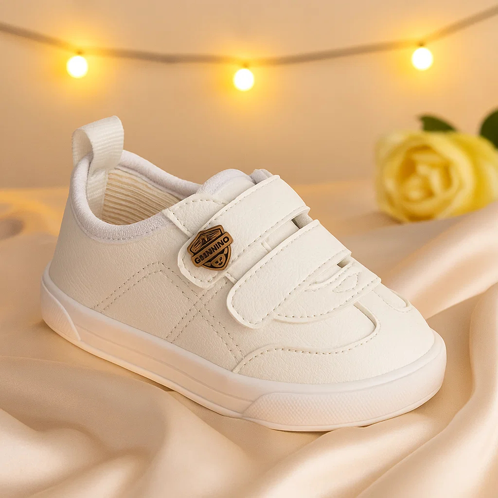 Tênis infantil batizado branco velcro sem cadarço Pimpolho em Oferta na Shopee