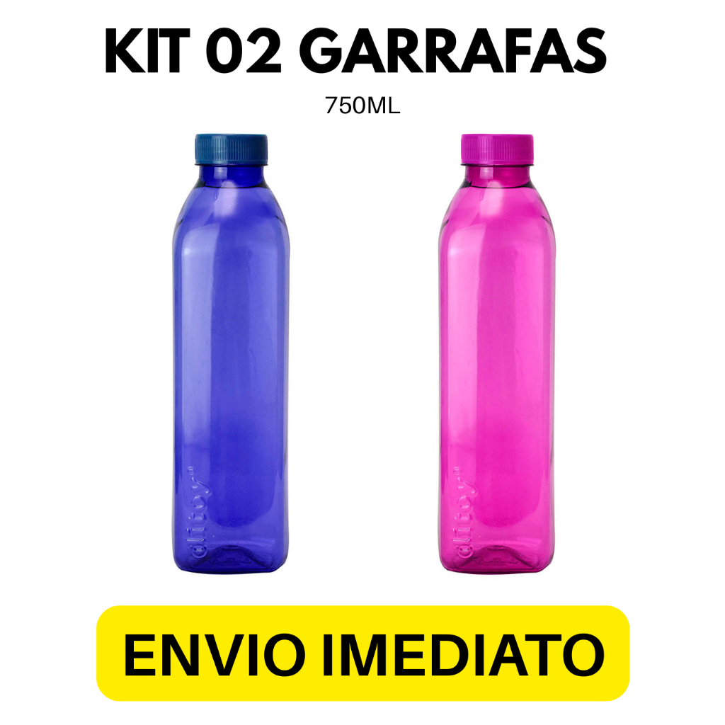 Kit 02 Garrafas de Água Barcelona de 750ML - Uso geral em Oferta na Shopee
