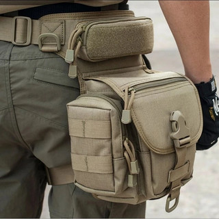 Pochete Bolsa de Cintura Perna Tática Reforçada Impermeável Multifuncional Ciclismo Exército Leg Bag