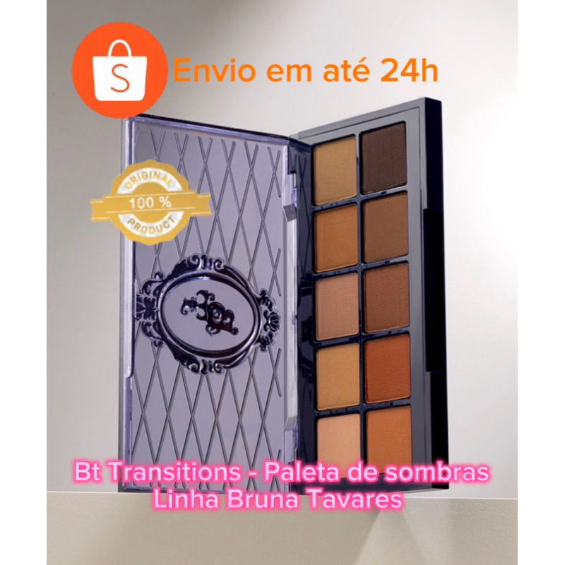 Paleta de sombras de maquiagem Bruna Tavares - BT Transitions