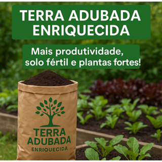 Terra Adubada Enriquecida – Solo Fértil | Ideal para Plantas, Hortas e Jardins em Oferta na Shopee