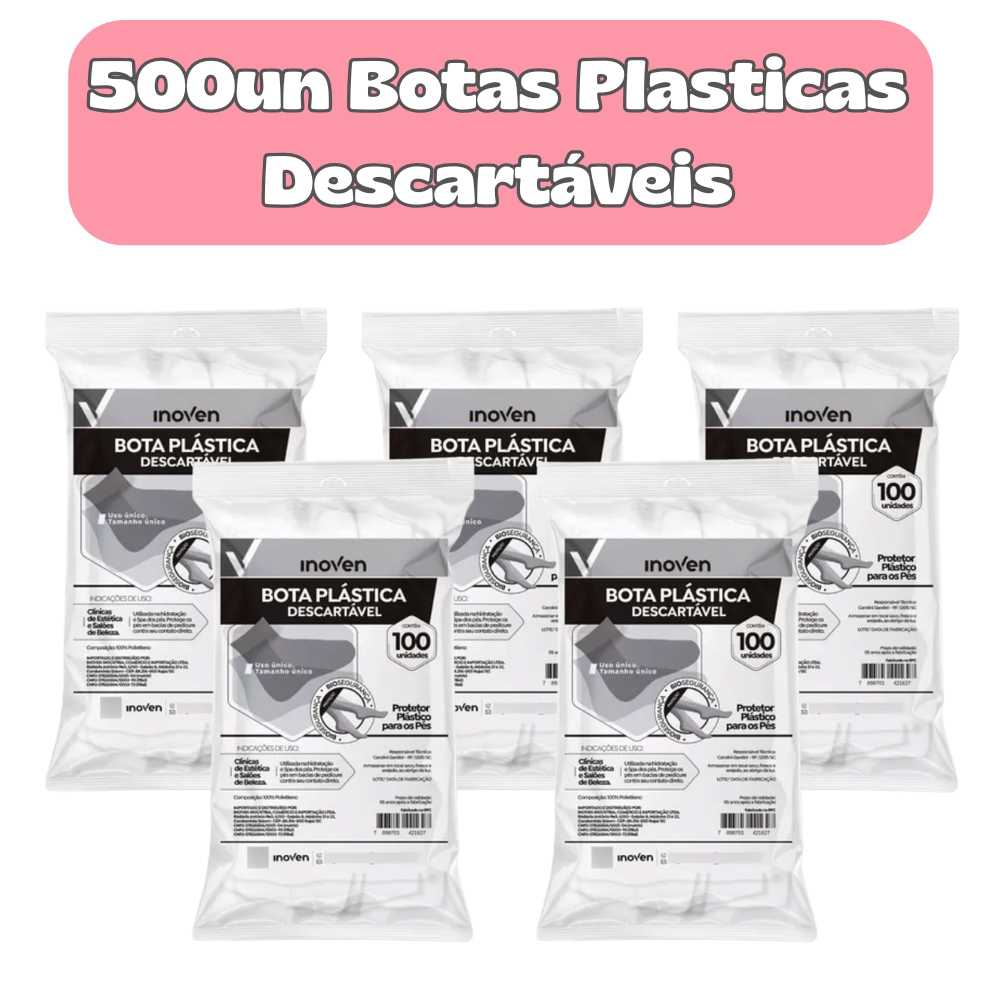Bota Plástica Descartável| Proteção para Pés