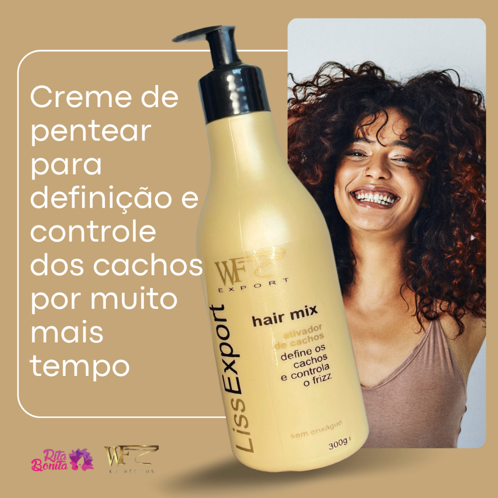 Creme De Pentear Cabelo Ativador e Controle de Cachos e Redução do Frizz Hair Mix WF 300ml
