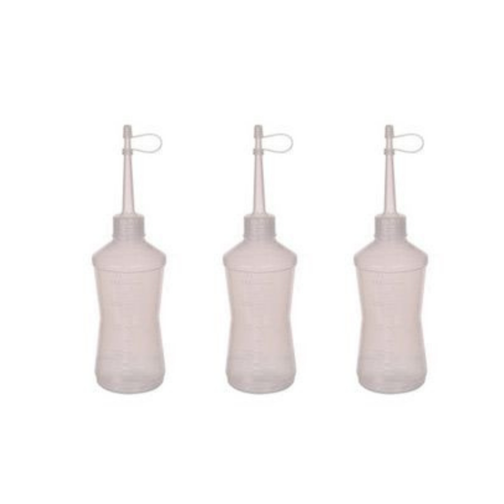 Frasco Plástico Almotolia 250ml bisnaga frasco Armazenamento Líquidos Transparente 3 unidade