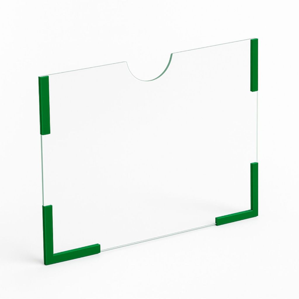 Display Horizontal Porta Folha A4 Acrílico Parede/Porta p/ Avisos Comércios em Oferta na Shopee