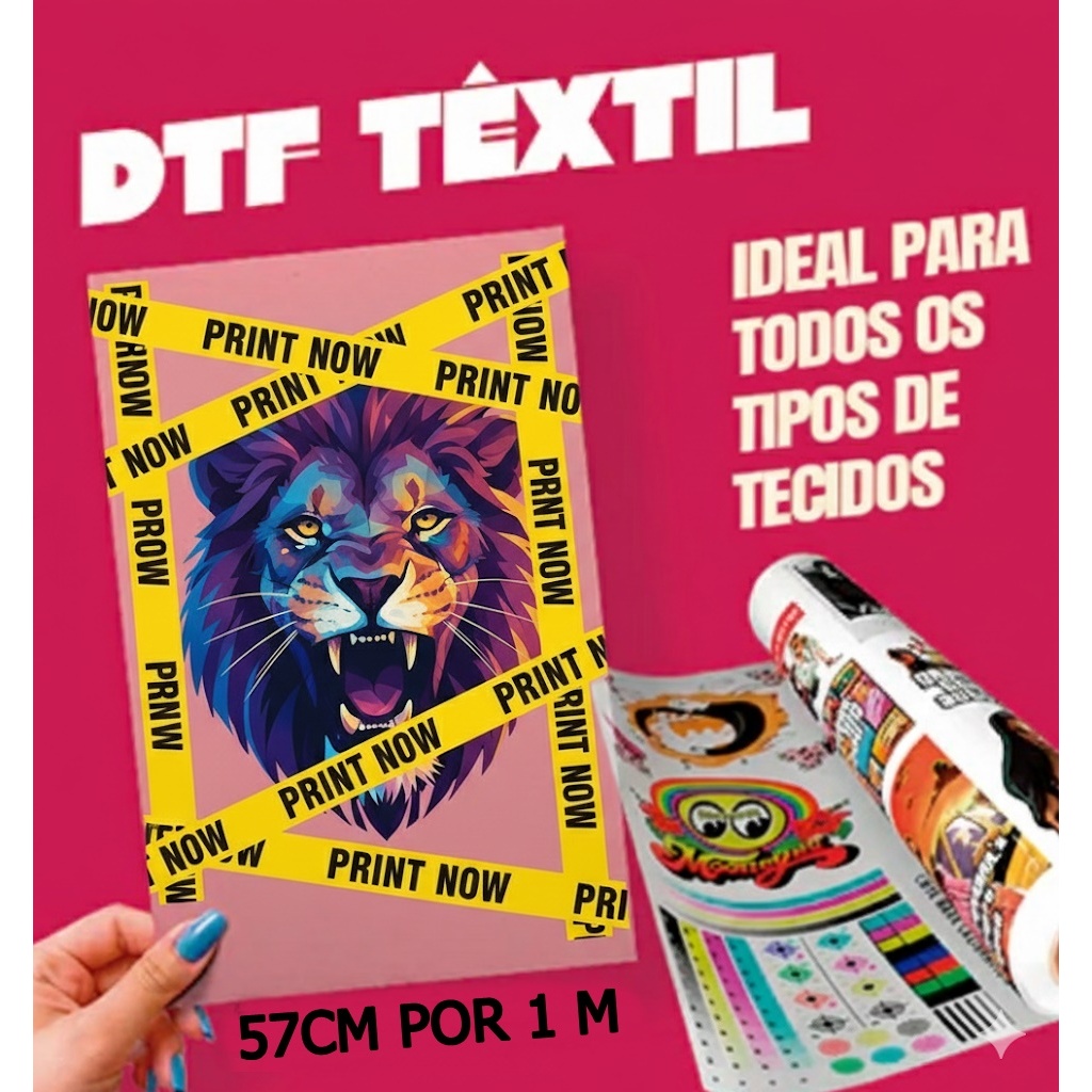 Dtf Impressão Qualidade I3200 Para Estamparia Blusas Qualquer Tecido 1 METRO por 57 CM , Folha A4 e folha A3 em Oferta na Shopee
