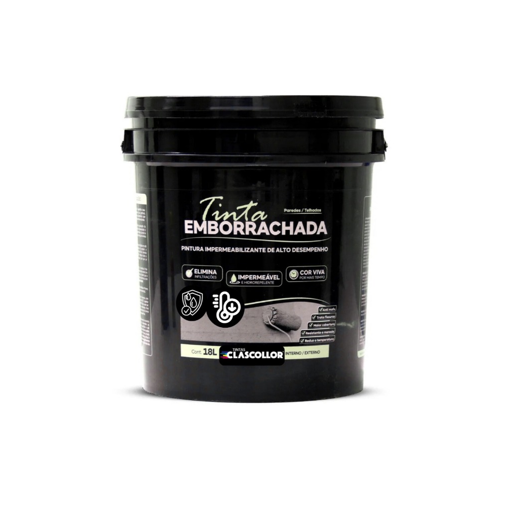 Tinta Emborrachada  impermeabilizante borracha liquida 18kg em Oferta na Shopee
