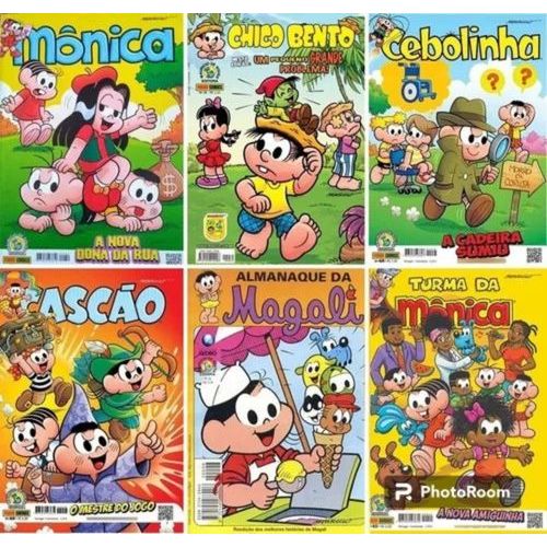 GIBIS TURMA DA MONICA kit com 5 gibis NOVOS e SEM REPETIR