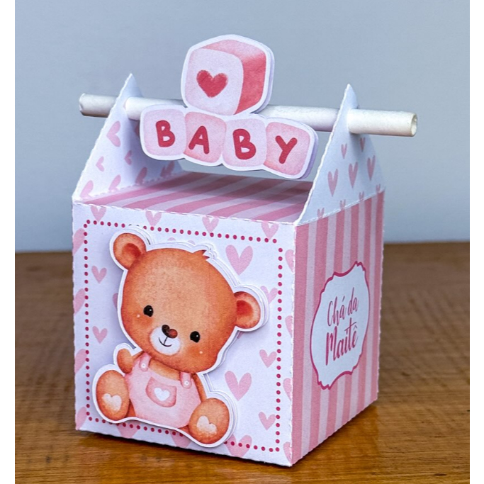 PEGUE E MONTE| Kit personalizados chá revelação ursinho | é menino é menina | chá revelação