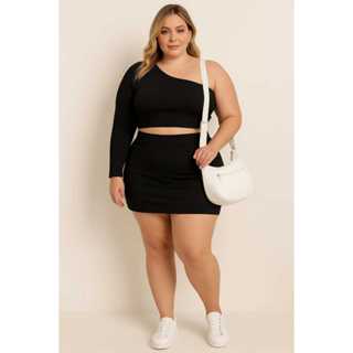 DRAPA PLUS - CONJUNTO HELLEN PLUS SIZE glamour em Oferta na Shopee