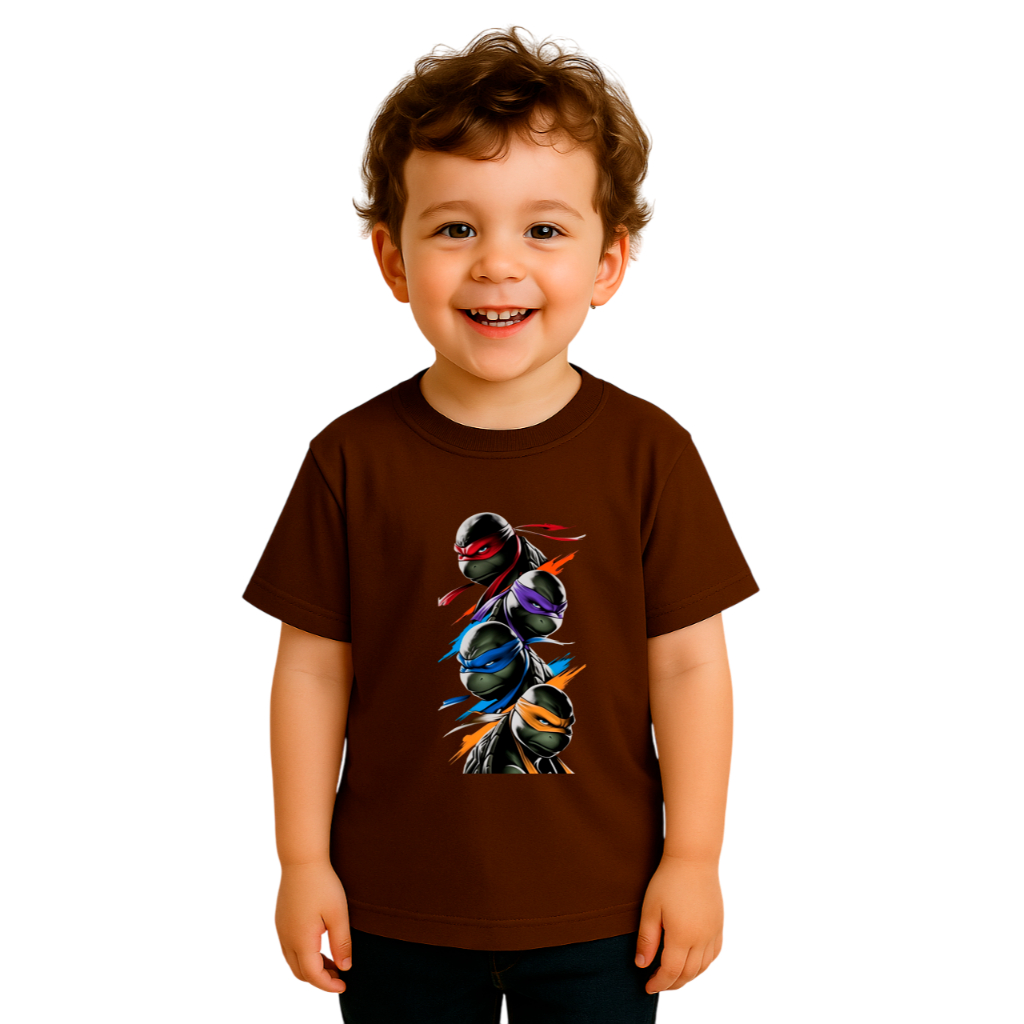 Camiseta Algodão Inafntil Tartaruga Ninja Desenhos Crianças Envio Rapido