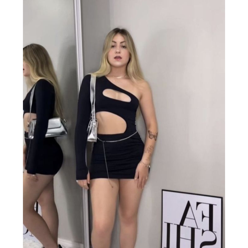 CONJUNTO FEMININO BODY E SAIA GRINGA JUSTA NO SUPLEX CONJUNTO FESTA BALADA FESTIVAL em Oferta na Shopee