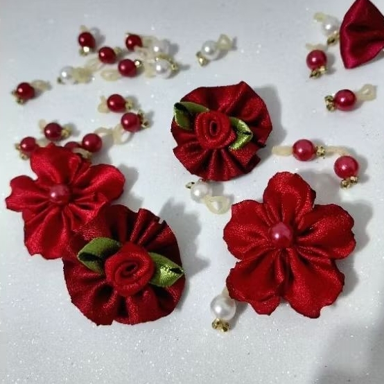 kit lacinhos pet cor marsala laço pet elástico ortodôntico penteado pet laço flor