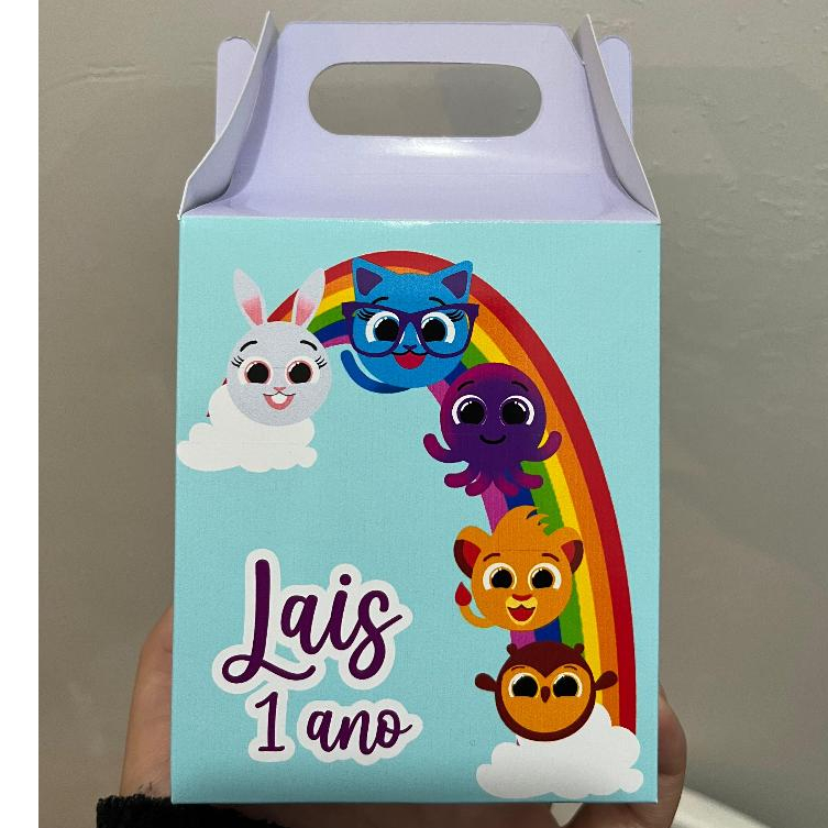 Caixa Maleta Bolofofos menina  -  kit festa de aniversário - PEGUE E MONTE / LEMBRACINHA PERSONALIZADA