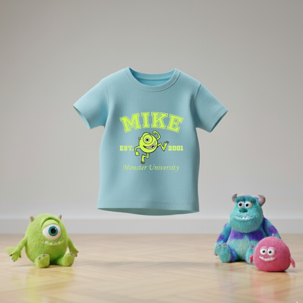 Camiseta Infantil Universo dos Monstros Coloridos | Estampa DTF Têxtil | Look Confortável