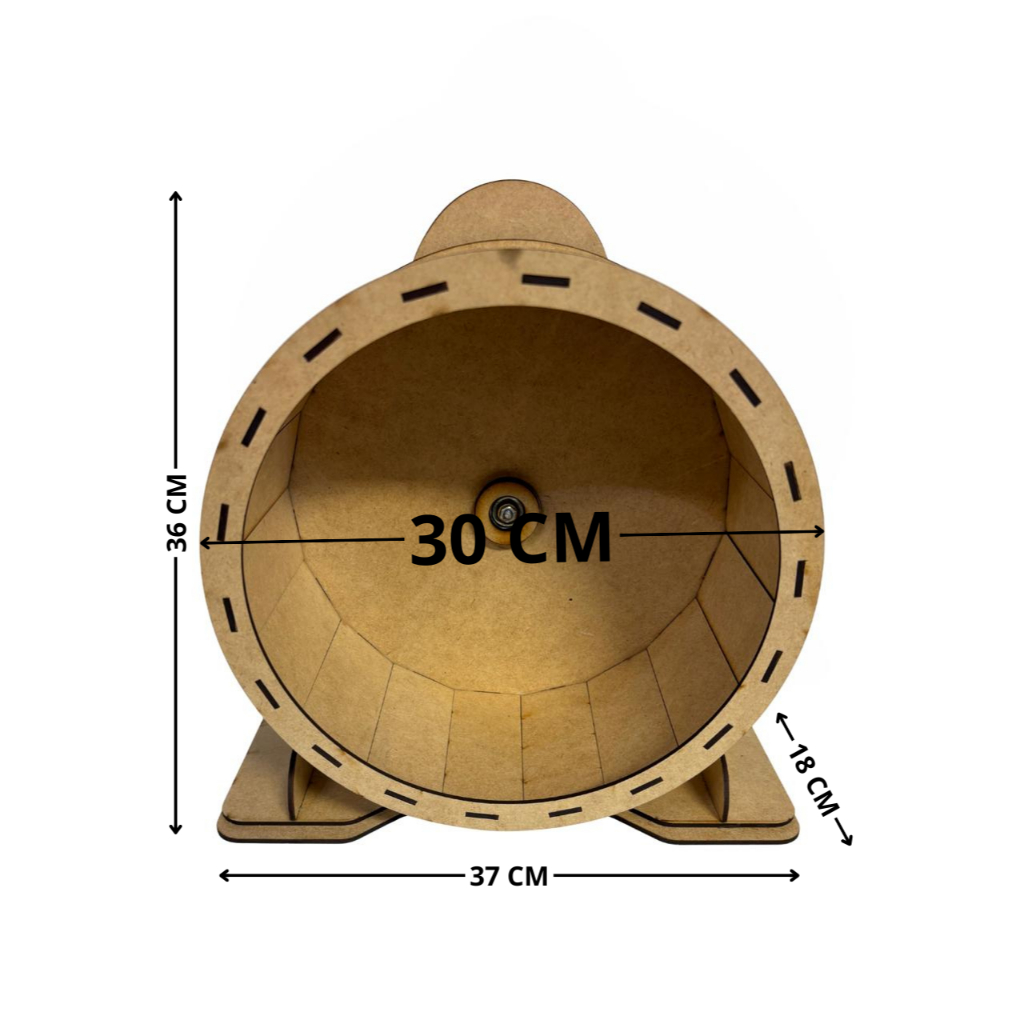 Rodinha Roda Hamster Sírio Gerbil Esquilo da Mongólia de 30cm com duplo rolamento Silenciosa e já Montada