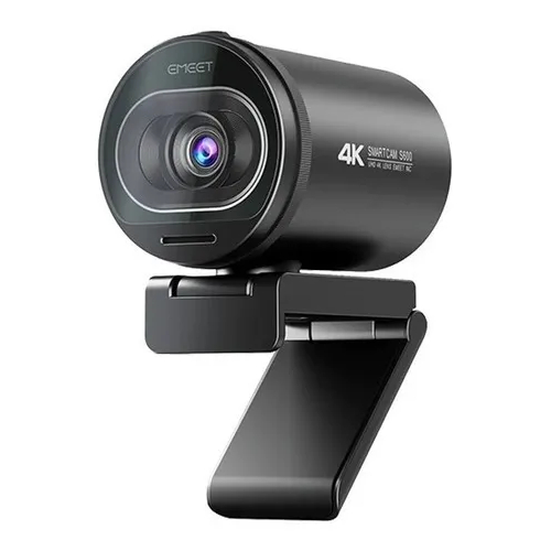 Webcam Ultra HD 4K S600 com Microfone Duplo e Foco Automático – Perfeita para Streaming e Videoconferências