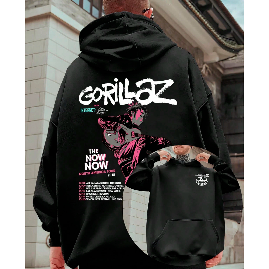 Moletom Canguru Gorilas BandaAlternativa Tracklist Musicas Rock Art Opera Pop Desenho Blusa de Frio Moletom Moda Inverno em Oferta na Shopee