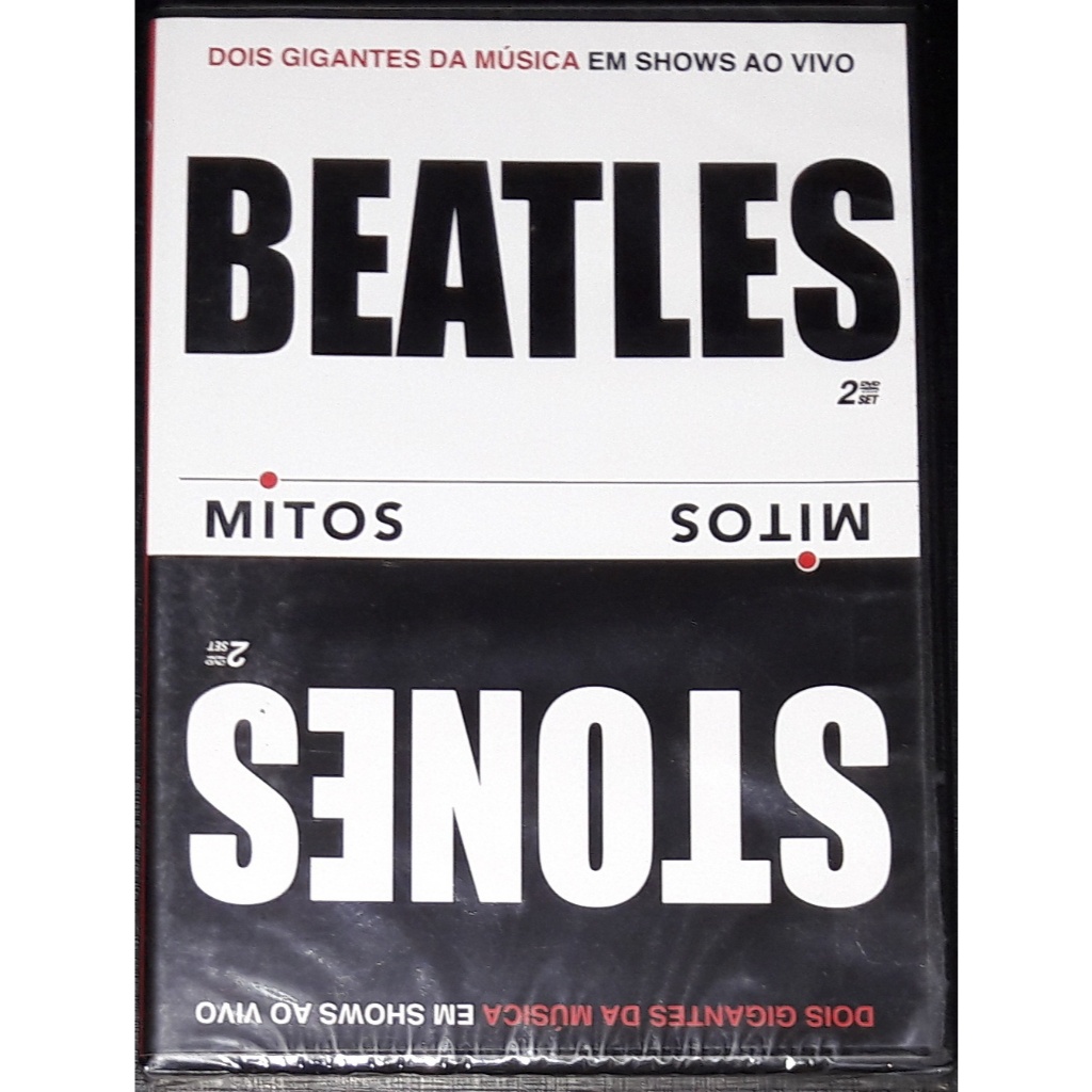 The Beatles Live at Shea & Rolling Stones Live in London Série Mitos DVD Duplo Novo Lacrado Show Ao Vivo Raro