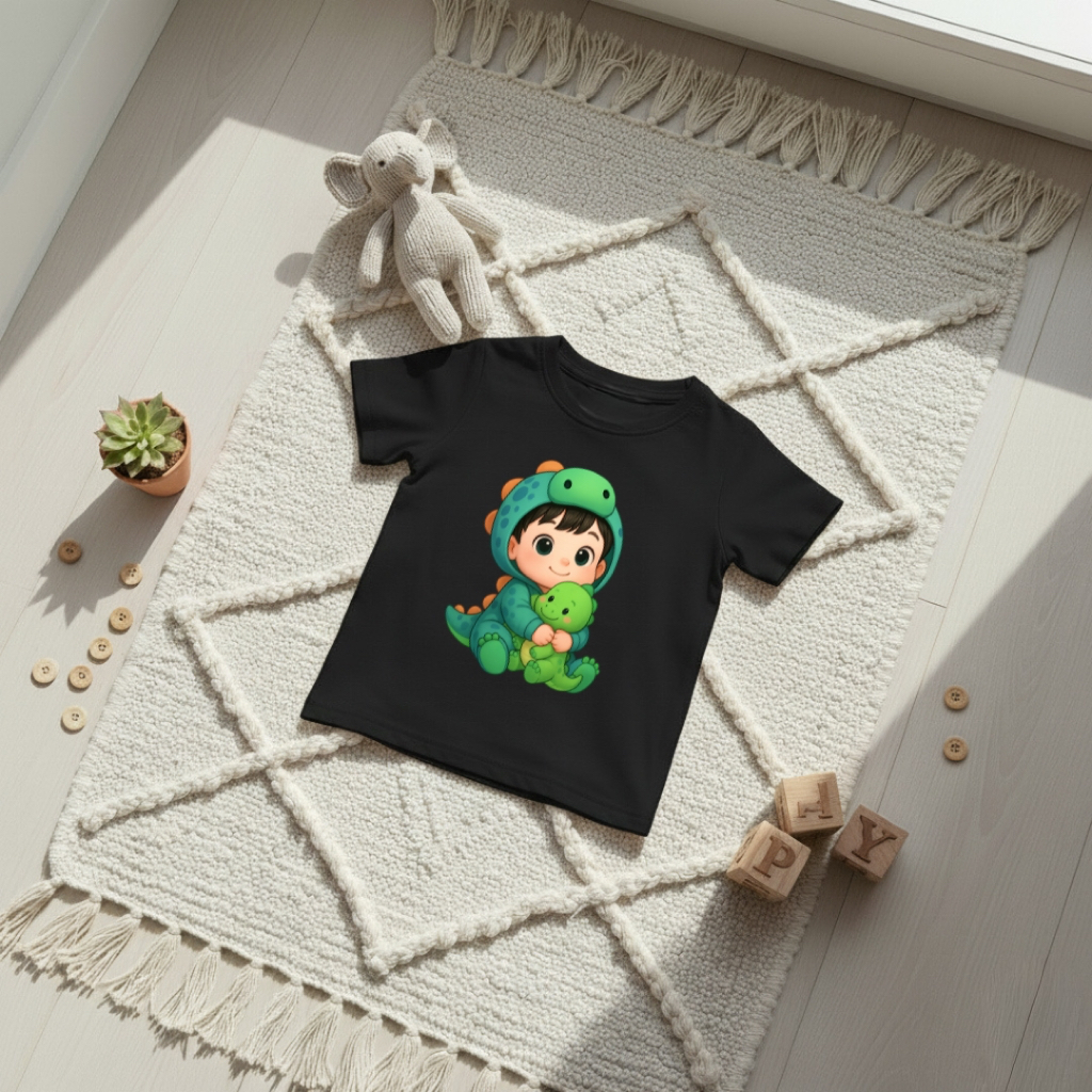 Camiseta Infantil Dinossauro Dino Confortável Look Fofo e Estiloso Para Meninos – Pronta Entrega