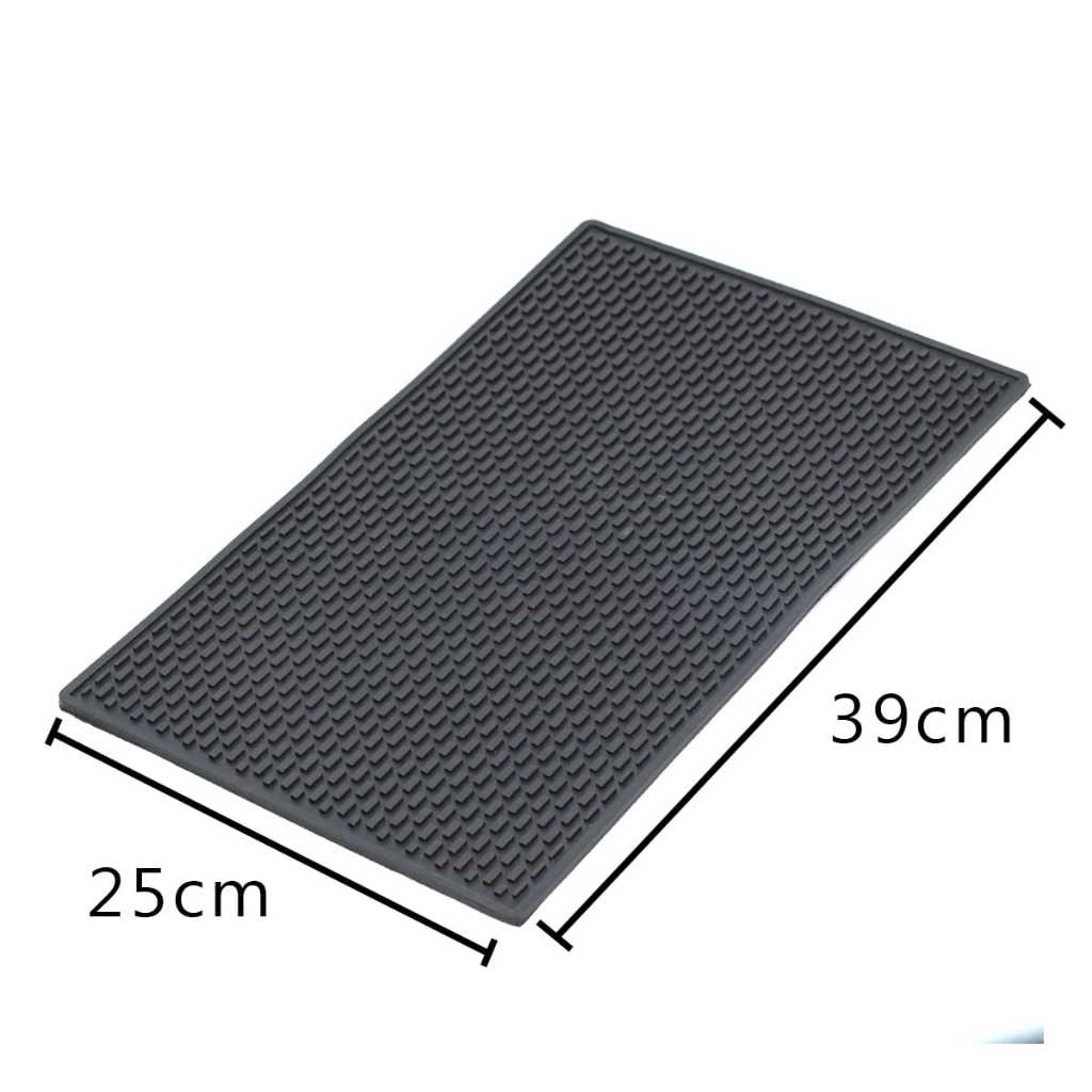 Tapete Bar Mat Barmen Escorredor em PVC Para Copos Antiderrapante PRETO-CAFE-CINZA