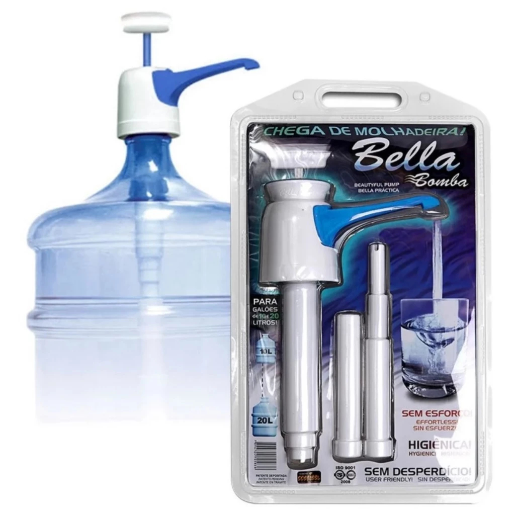 ORIGINAL Bomba Manual Cobrirel Para Galão De Água Mineral 10L 20L - Bella Bomba