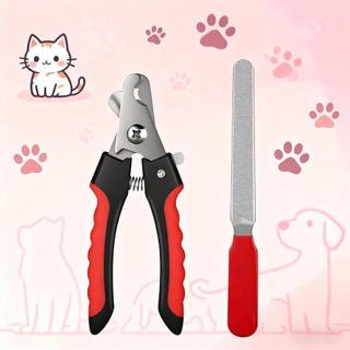 Kit Alicate Pet Alicate cortador de unha Cachorro Cães Gatos  + Lixa Pet Porte  Higiene