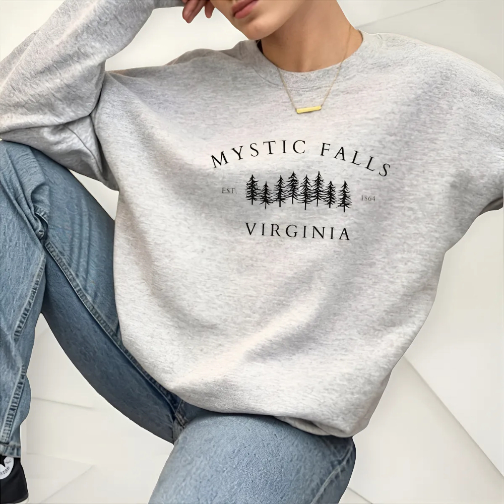 Moletom bordado The Vampire Diaries Mystic Falls Virginia